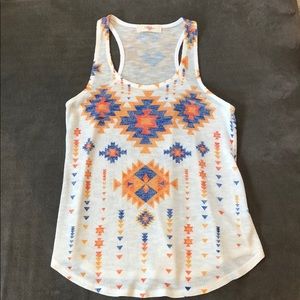 Juniors Aztec T back tank